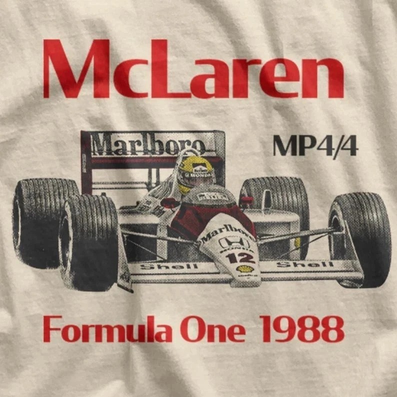 McLaren Shirt – Formula 1 – F1- Vintage T-Shirt reprint sand color S-5XL
