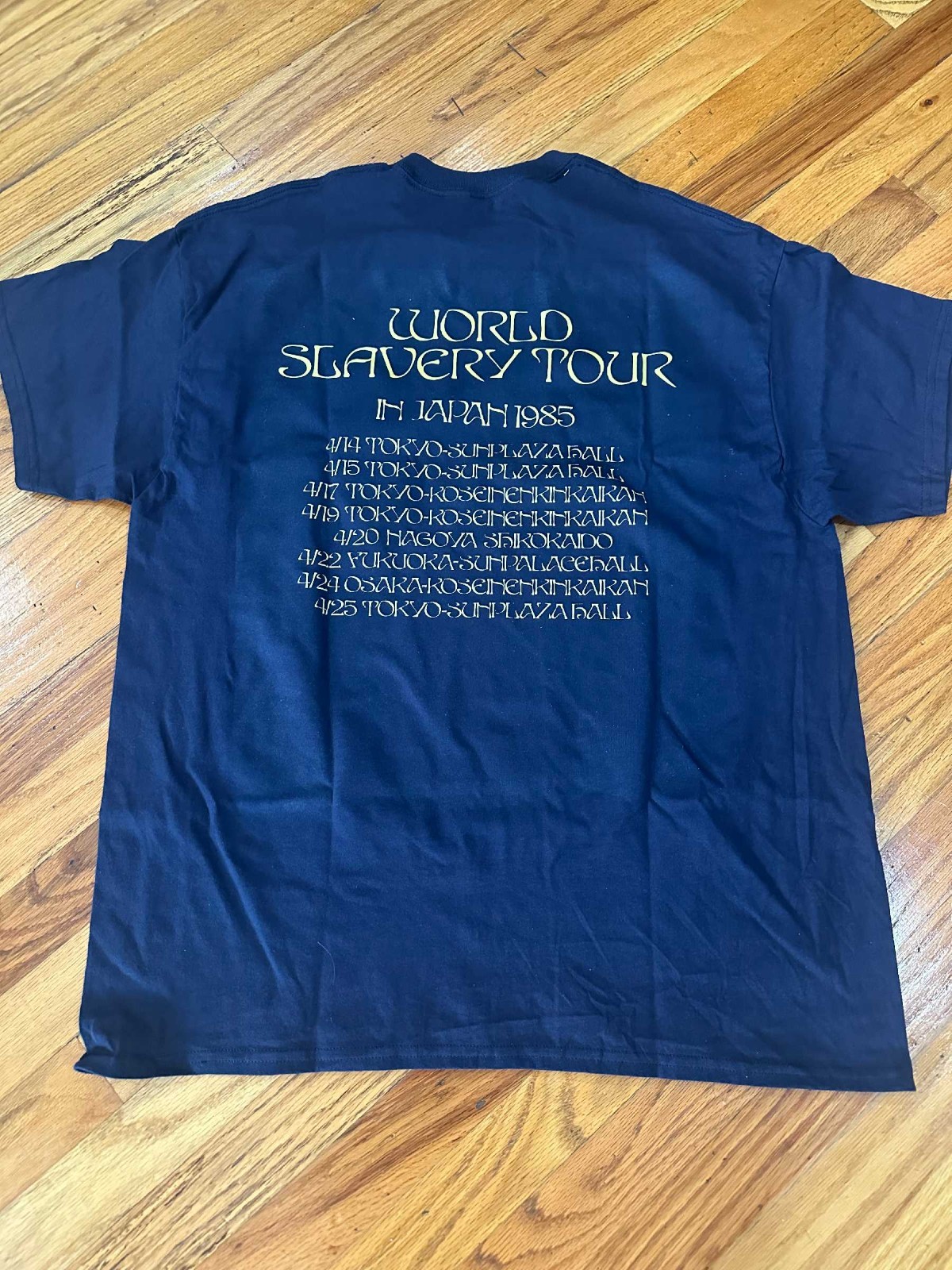 Iron Maiden – World Slavery Tour in Japan 1985 Navy T-Shirt Size S to 2XL