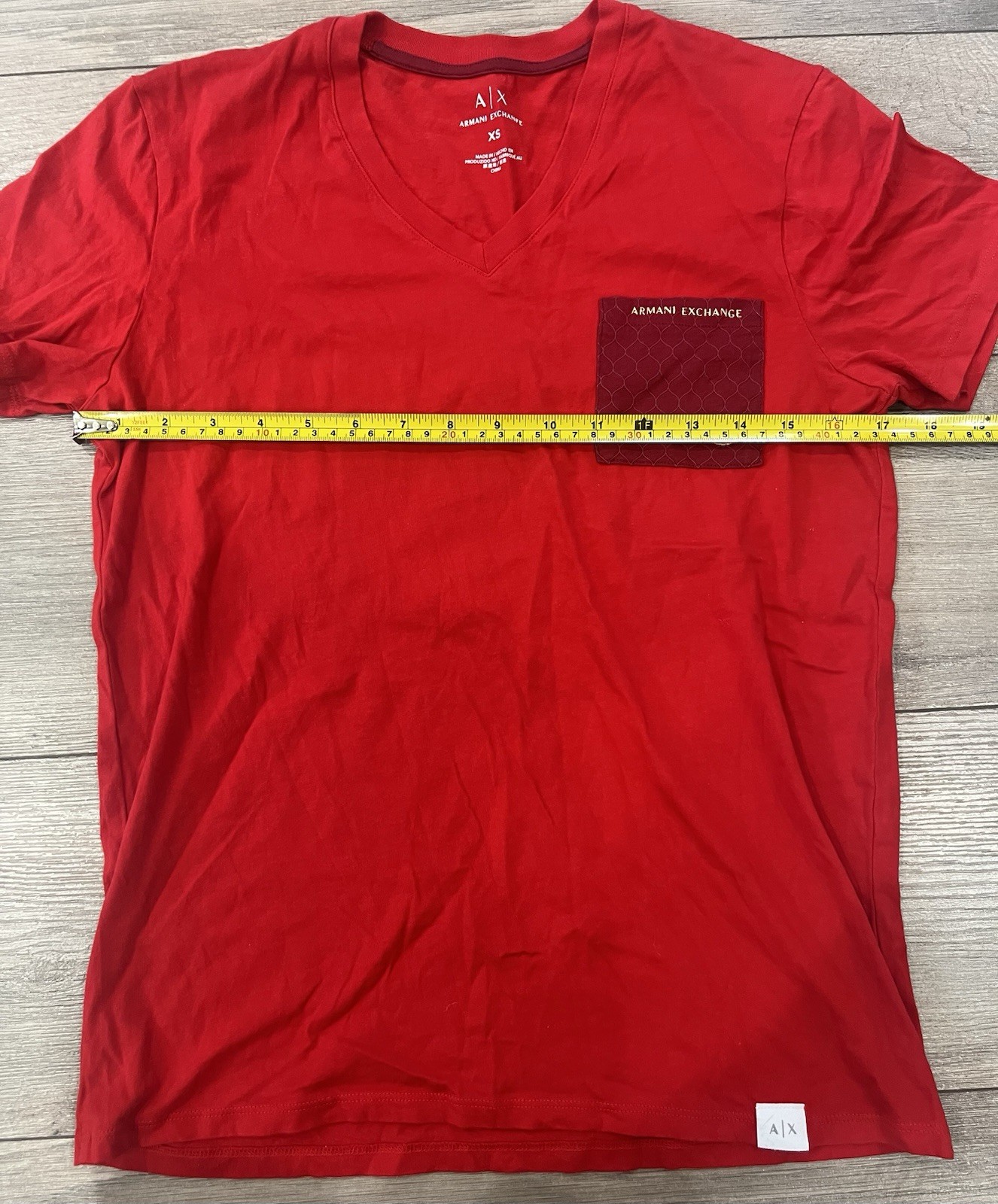 Armani Exchange Men’s Short Sleeve T-Shirt Red XS
