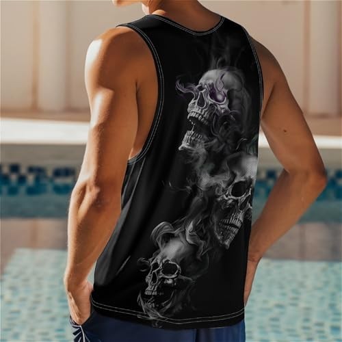 Skull Novelty Graphic 3D Tank Top