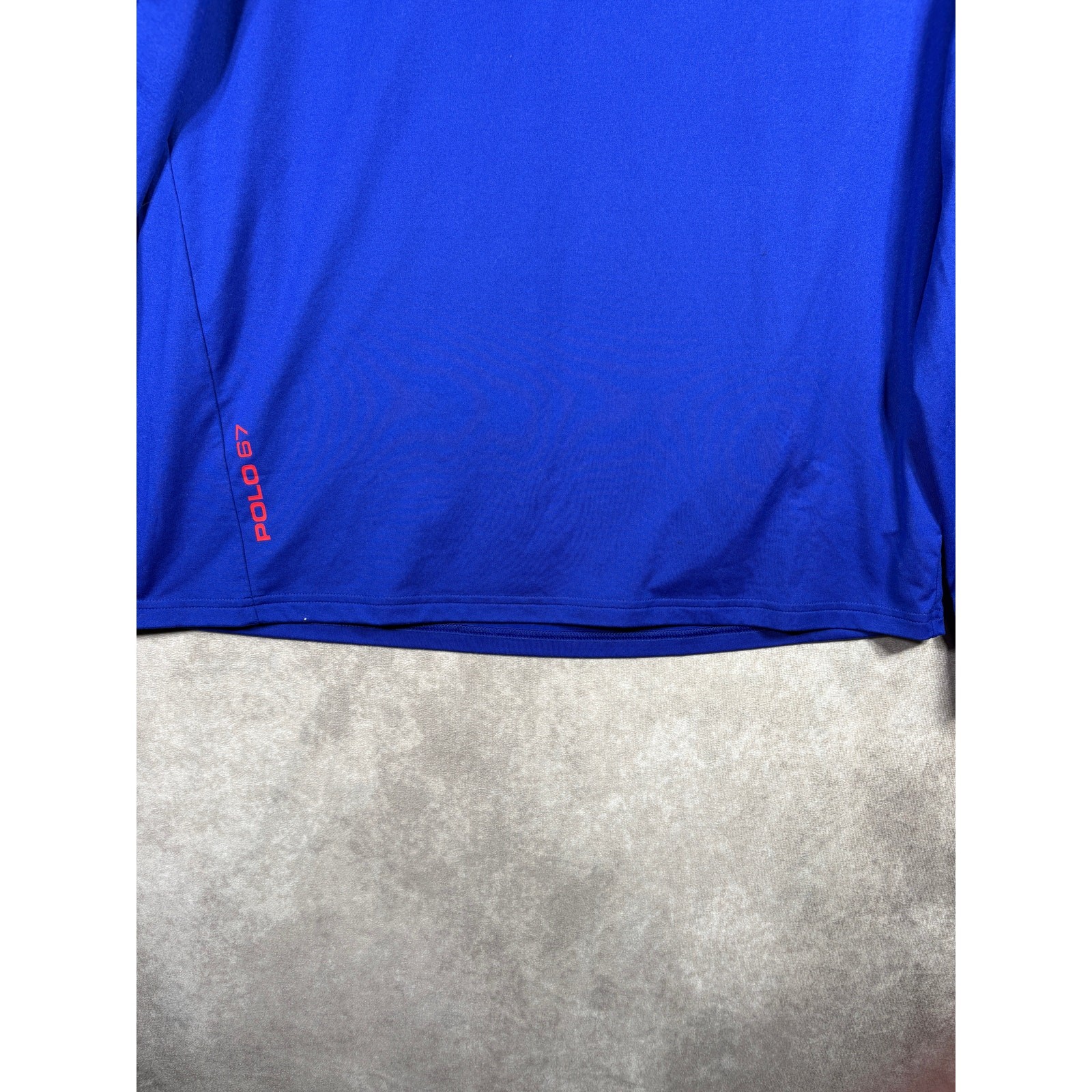 Polo Ralph Lauren Performance Jersey Quarter Zip Pullover Mens Size Large Blue