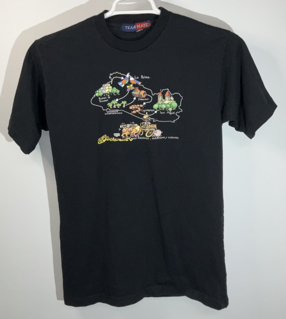 El Salvador Short Sleeve T-Shirt Men’s Medium Black