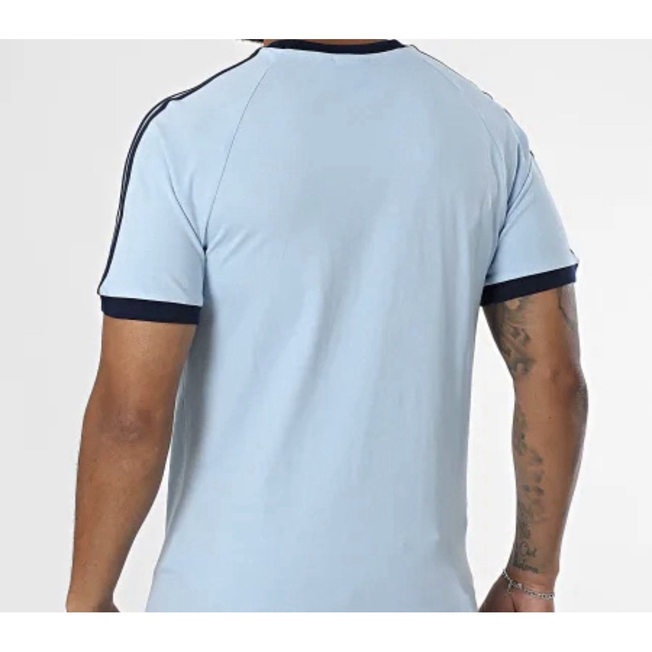 NEW MENS XL ADIDAS ORIGINALS 3-STRIPES CALIFORNIA T SHIRT Sky Blue JN7018