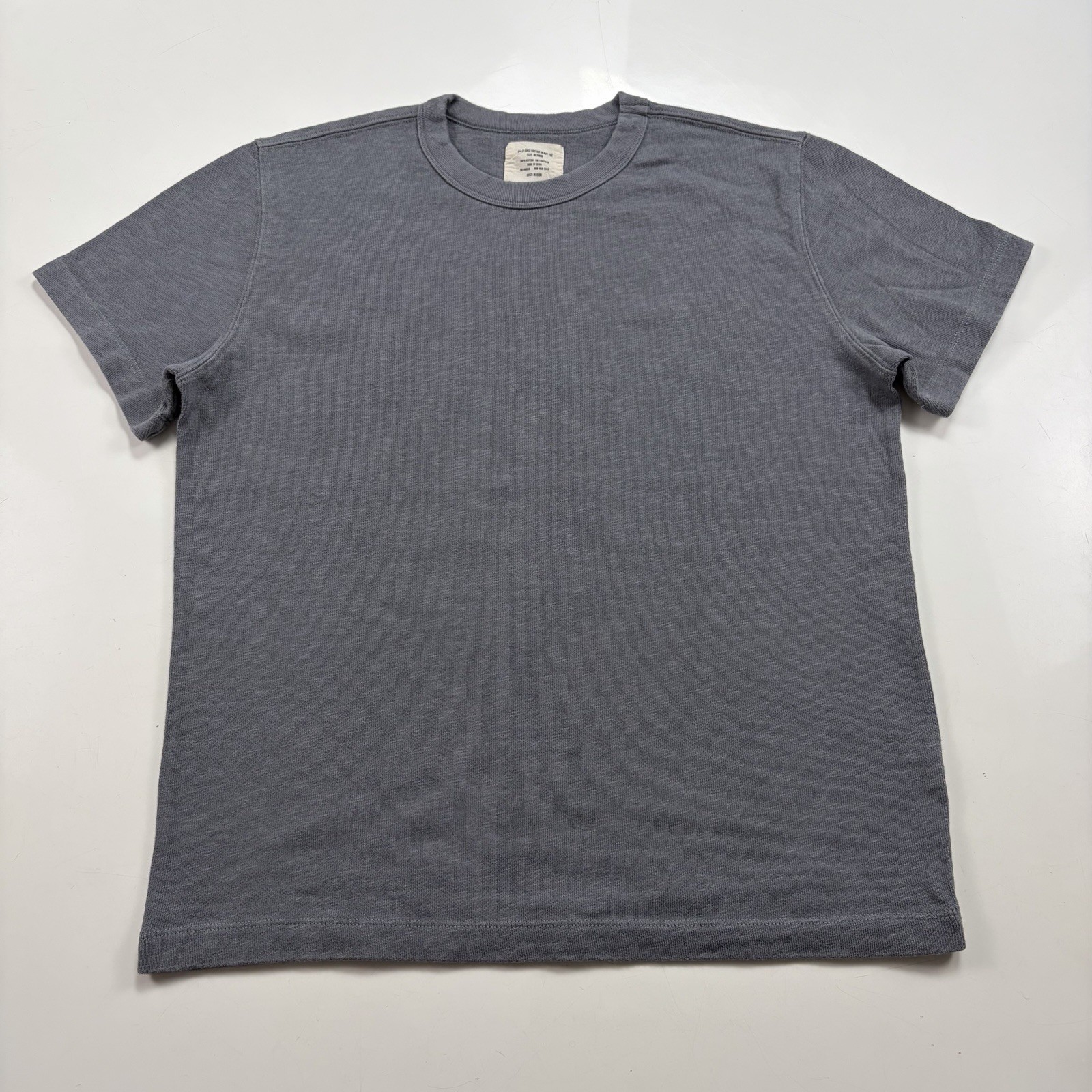 Buck Mason Field Spec Cotton Heavy Tee Short Sleeve Blue Medium