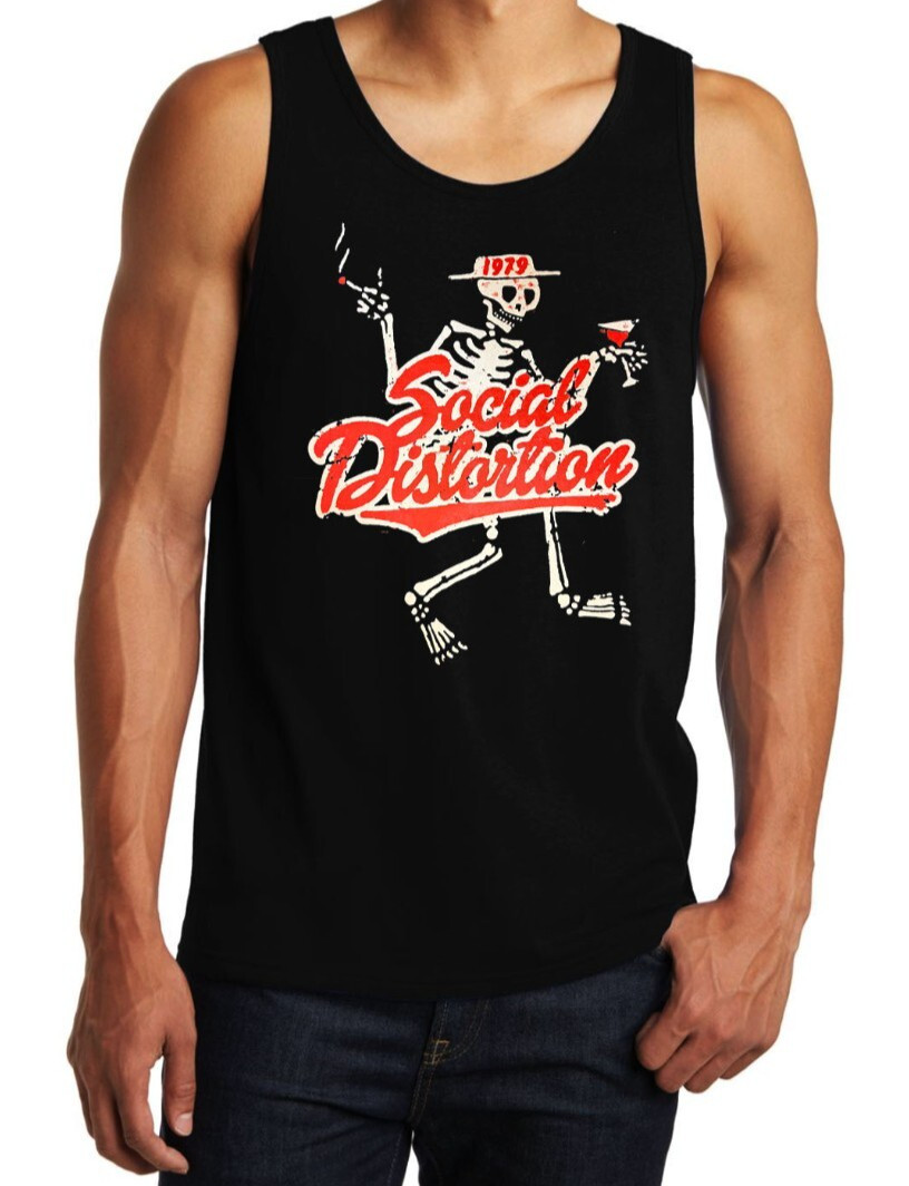 Social Distortion 1979 American Punk Rock Band Men’s Black Tank Top