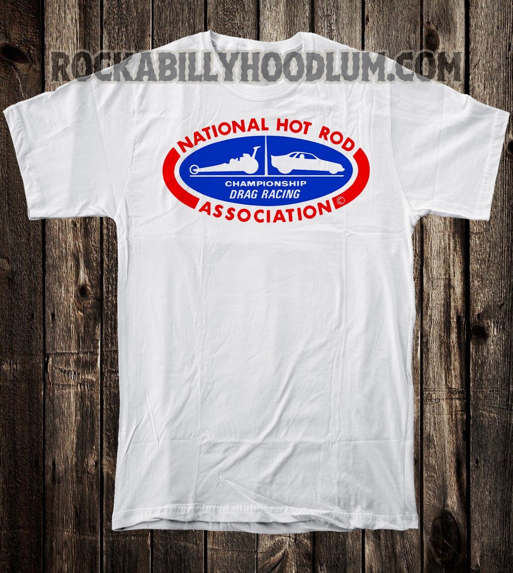 Retro Hot Rod Tee T Shirt Drag Race Racing Speed Shop NHRA Championship