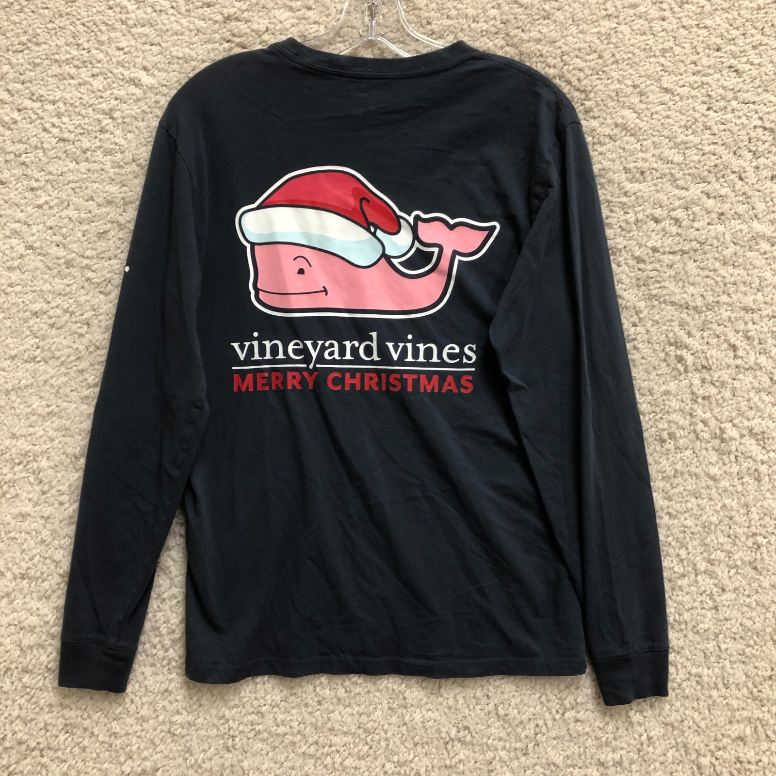 Vineyard Vines Shirt Extra Small Mens Blue Merry Christmas Crewneck Pullover XS