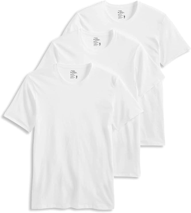 Jockey Men’s T-Shirts Cotton Stretch Crew Neck T-Shirt – 3 Pack, White, XL