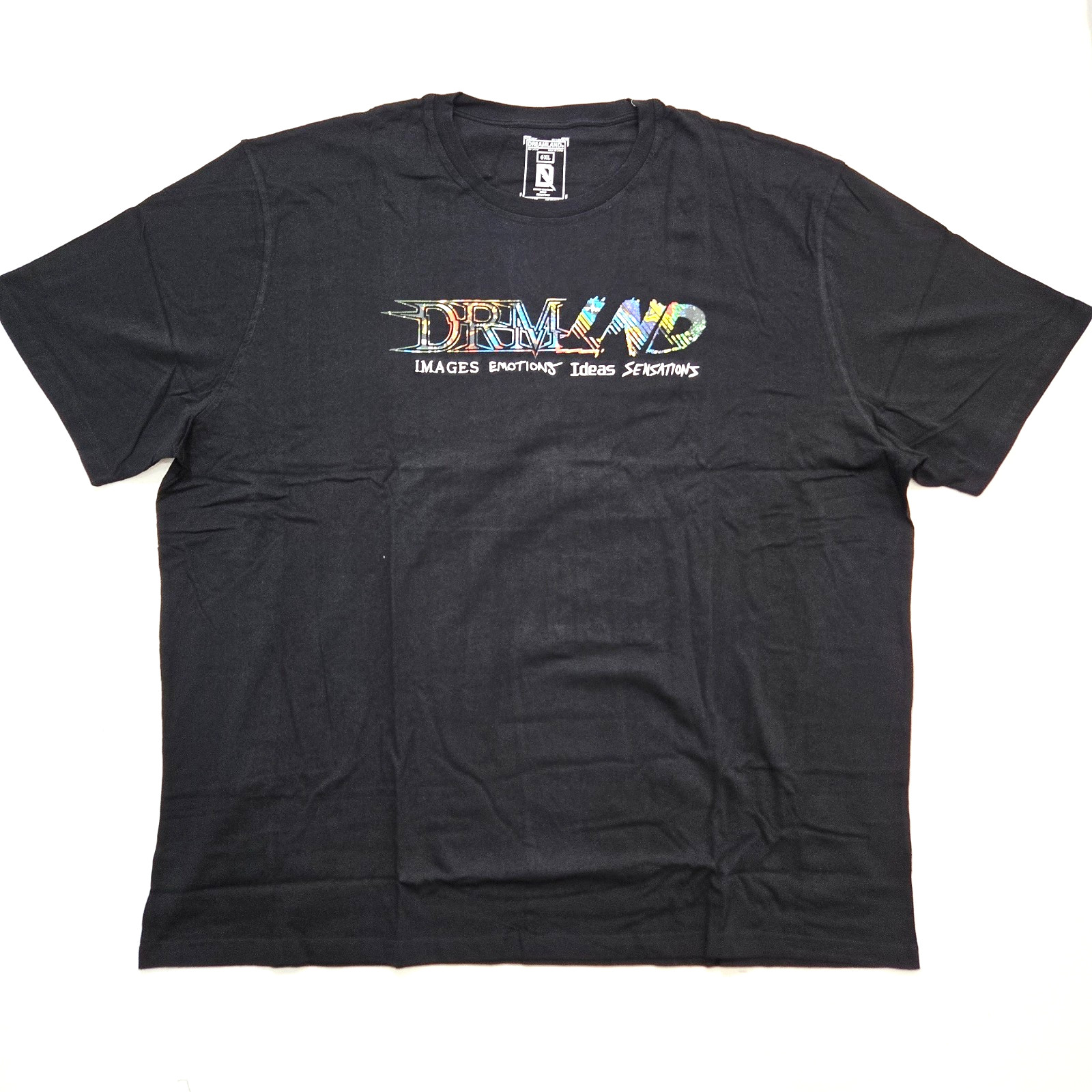 Dreamland Men’s Big & Tall T-Shirt Black Classic Multi Color Design Graphic 6XL