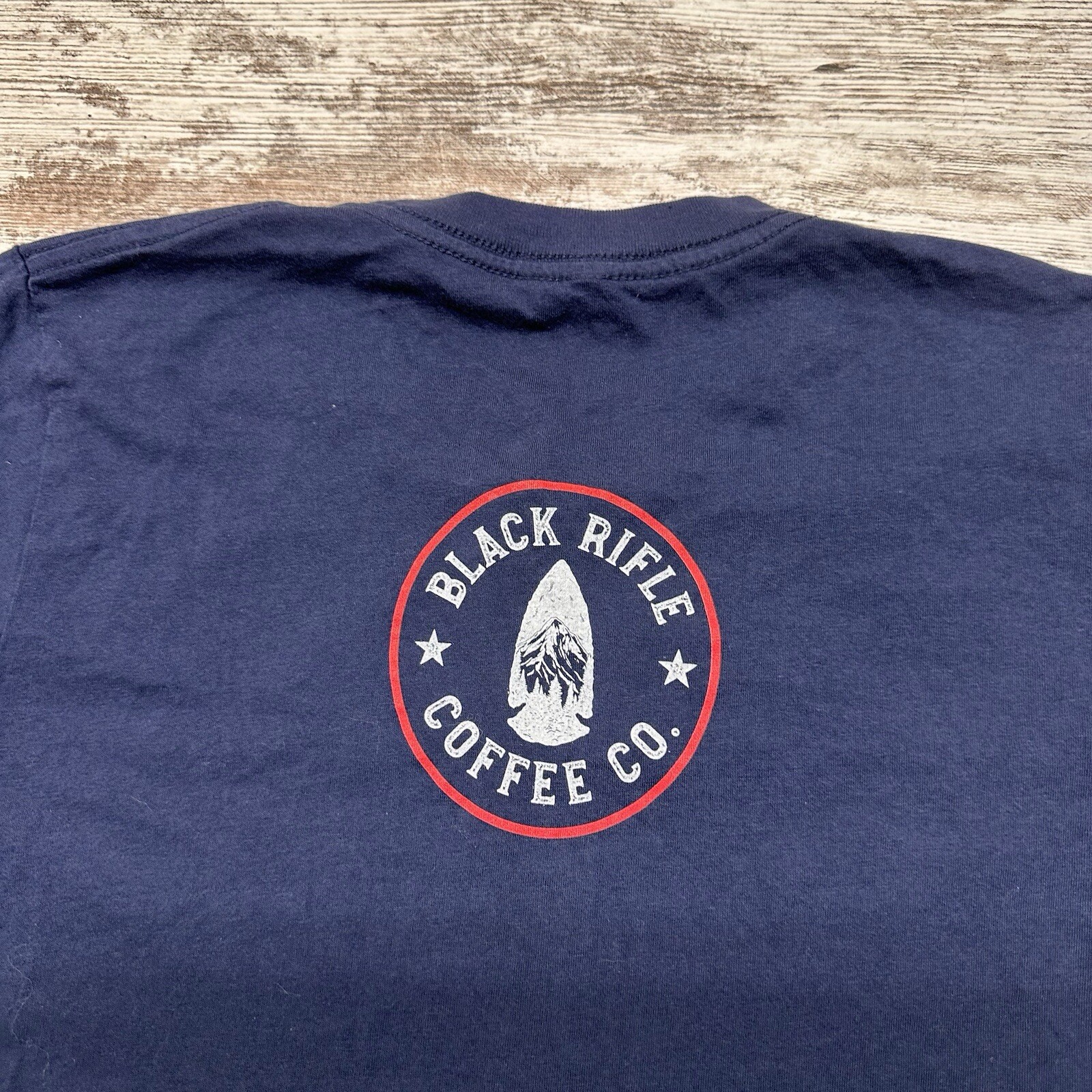 Black Rifle Coffee Shirt Men Small Blue Short Sleeve Basic Military Dad USA Made