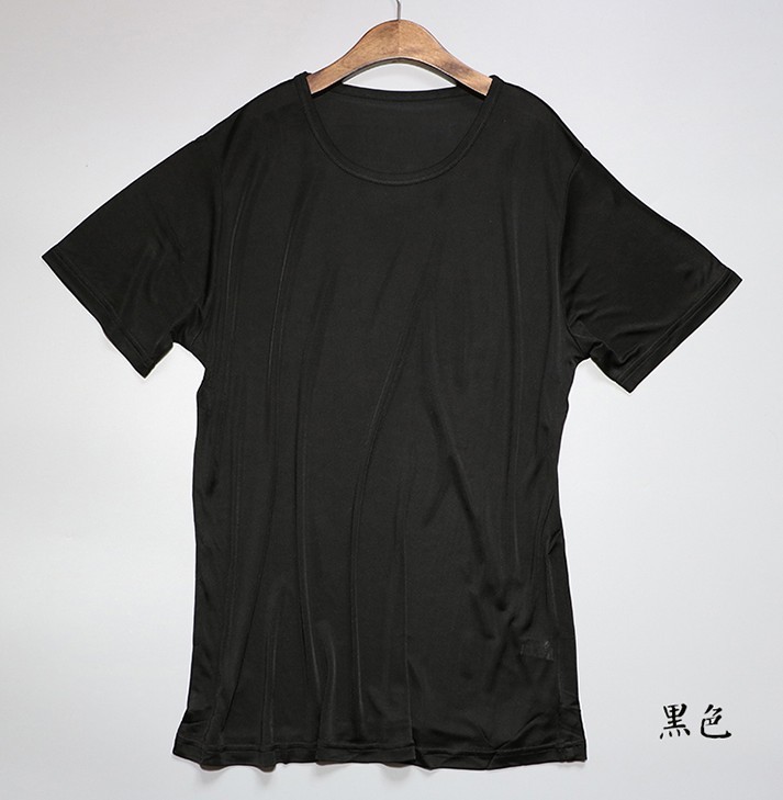 Men’s 50% Silk 50% Viscose T-Shirts Short Sleeve Crew Neck undershirt SS201