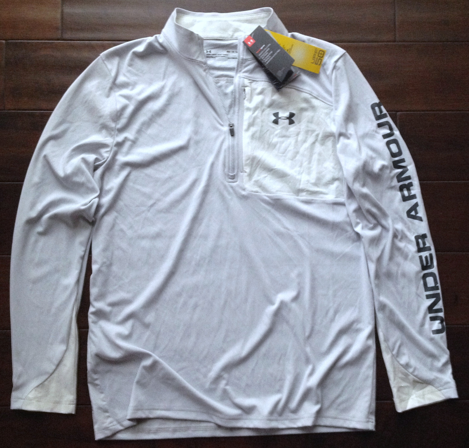 【New】Under Armour Men’s【UA Tech 1/2 Zip UPF 50 Pullover T-Shirt】Light Grey @M