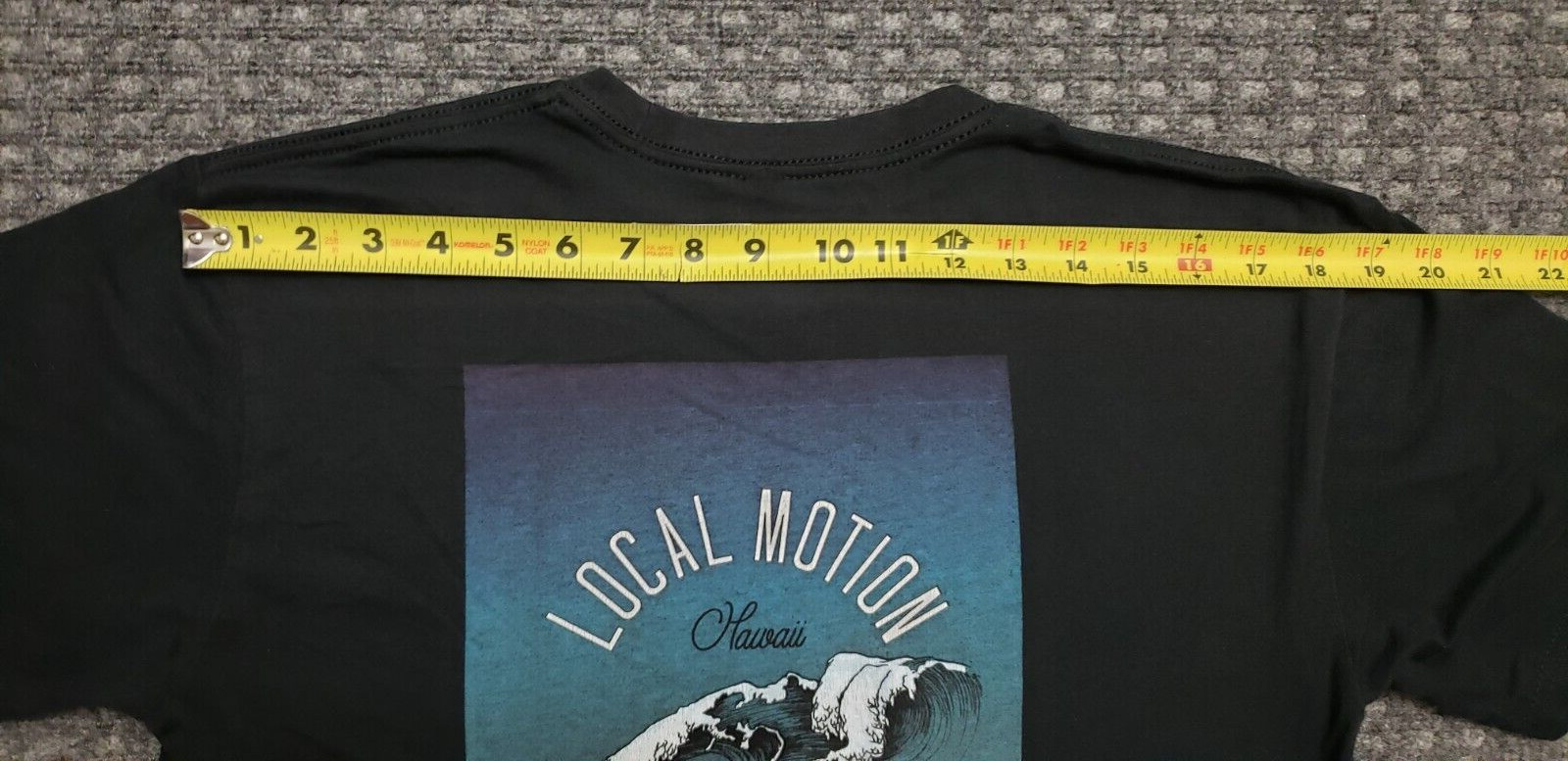 Local Motion Surf Hawaii MEDIUM Black T Shirt North Shore Waves