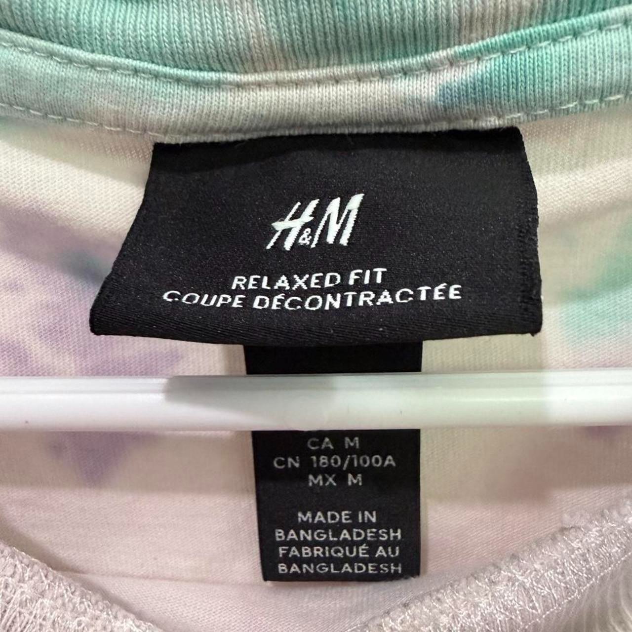 H&M “Heatwave(s)” Pastel Tie-Dye Graphic Tee Size M Y2K skater streetwear