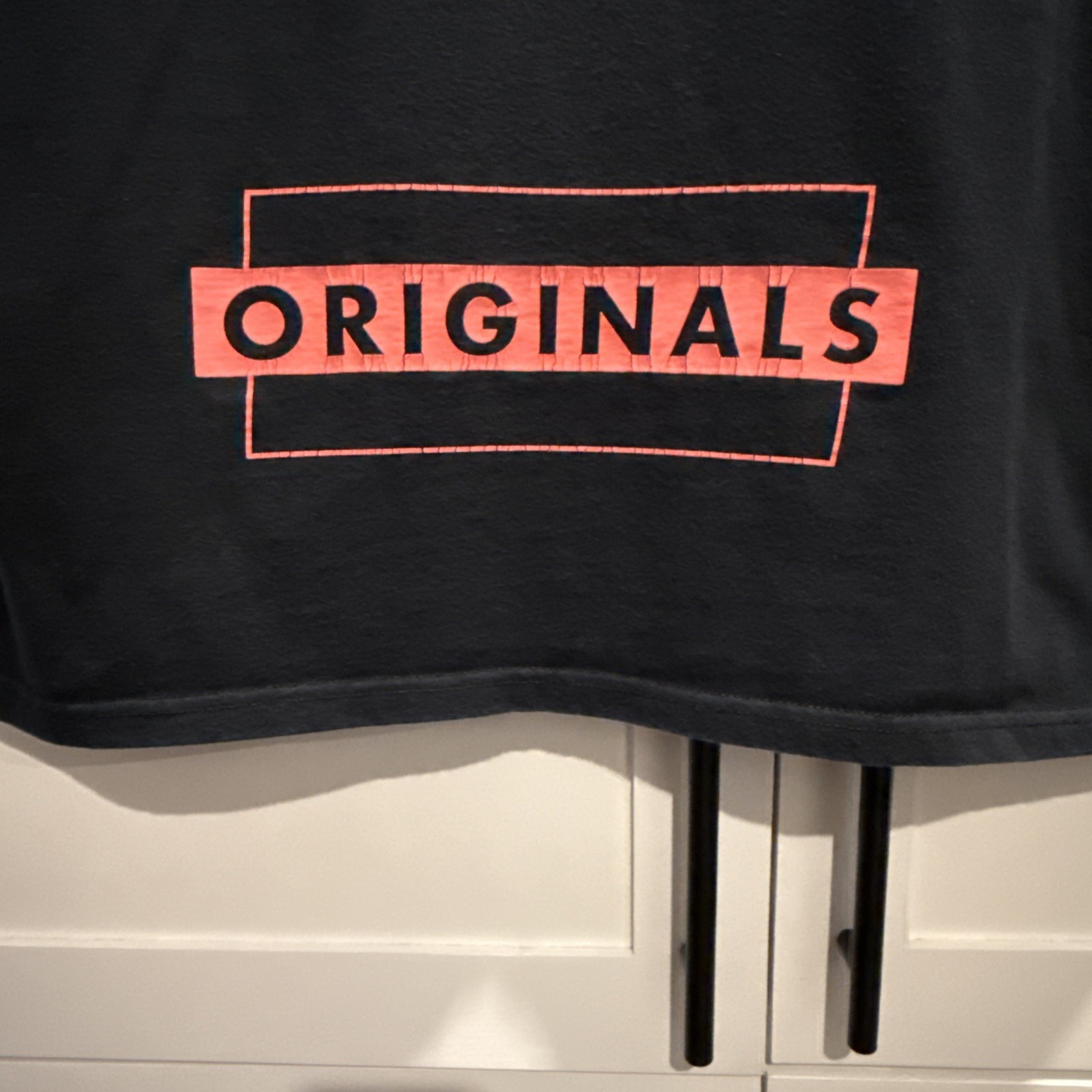Mens ADIDAS Originals Black Logo Graphic Print Tee T Shirt Sz M