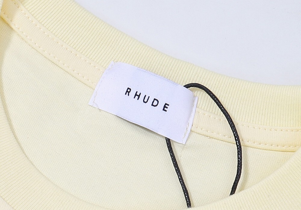 RHUDE NEW Men Women High Quality Loose Leisure Cotton Short Sleeve T-Shirt M-2XL