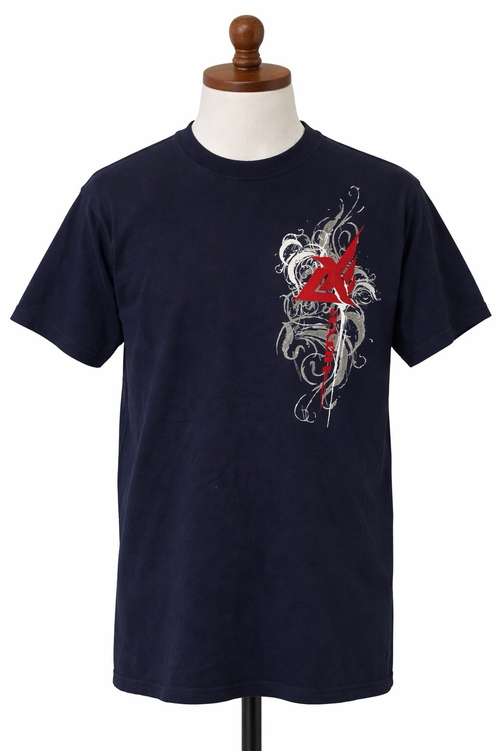 Y2K Tribal Tattoo Graphic T-shirt Mens M Navy Blue Gothic Grunge Punk Streetwear