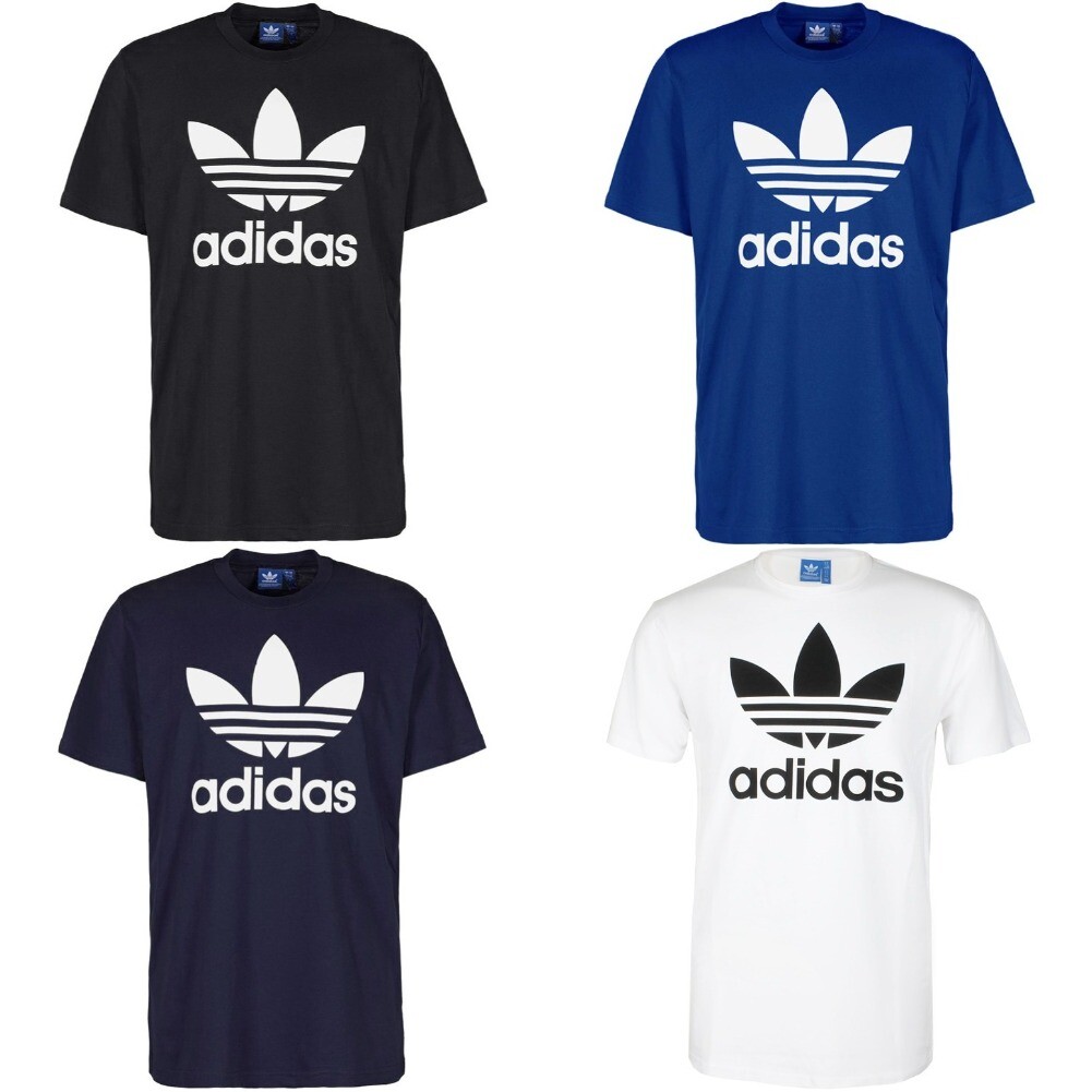 Adidas Men’s T-Shirt Trefoil Logo Design Graphic Classic Short Sleeve Shirt