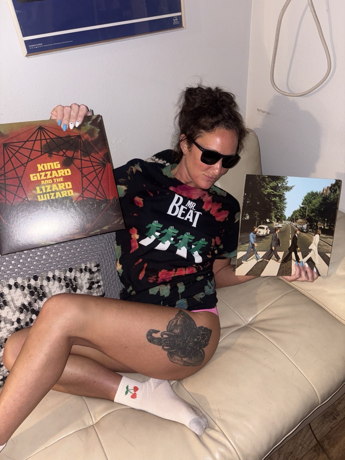 King Gizzard & The Beatles tee, (L-2X, pick size) (tie-dye sold out, BLACK ONLY)