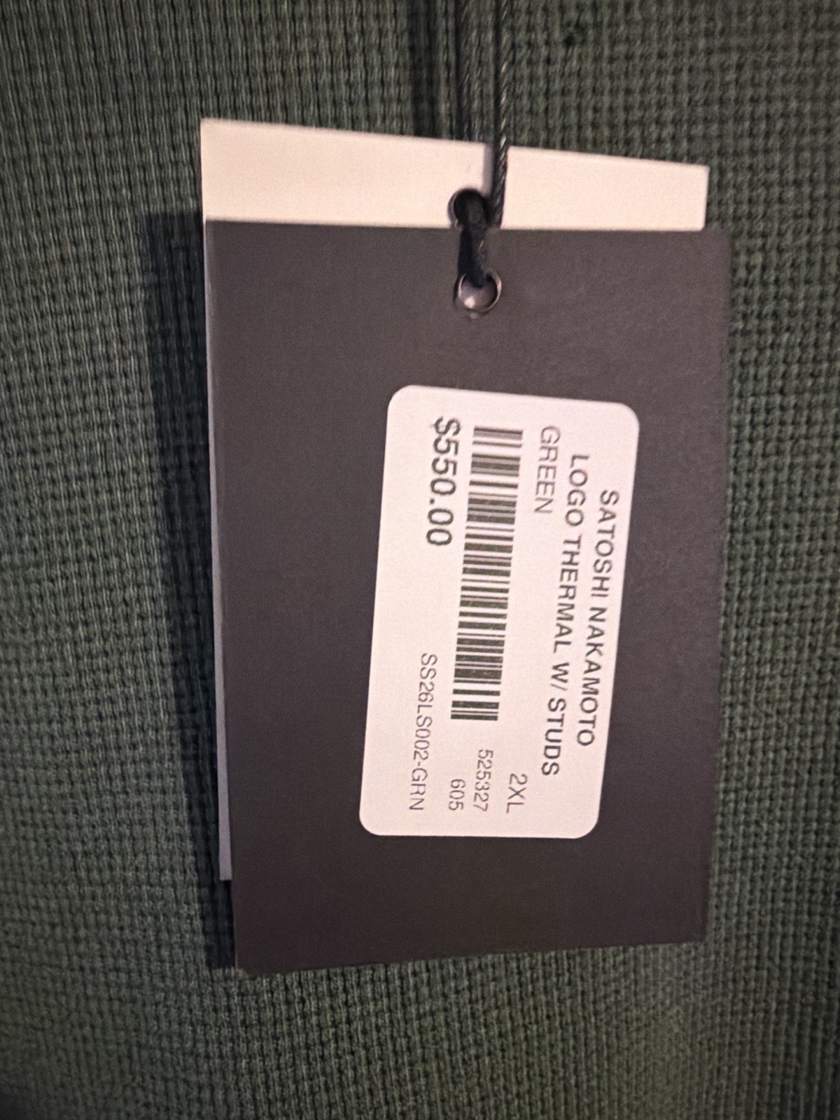 Satoshi Nakamoto Logo Thermal With studs Green Size XXL