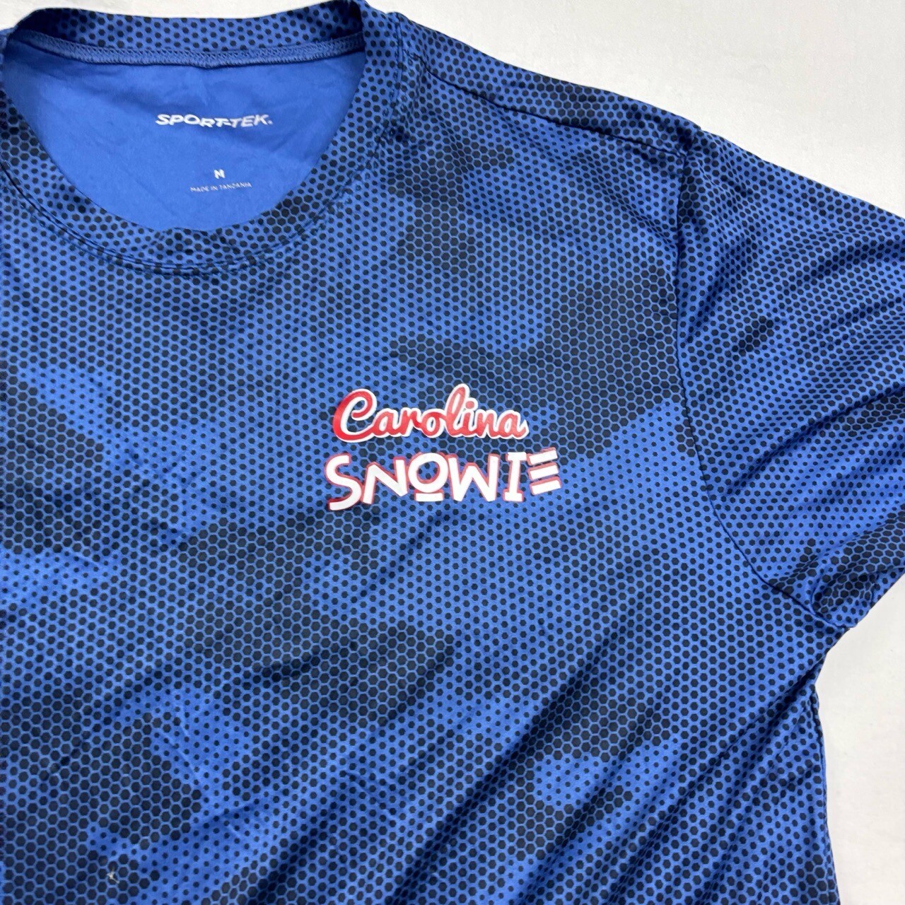 Carolina Snowie Unisex Sports T-Shirt Blue Camouflage Short-Sleeve Medium