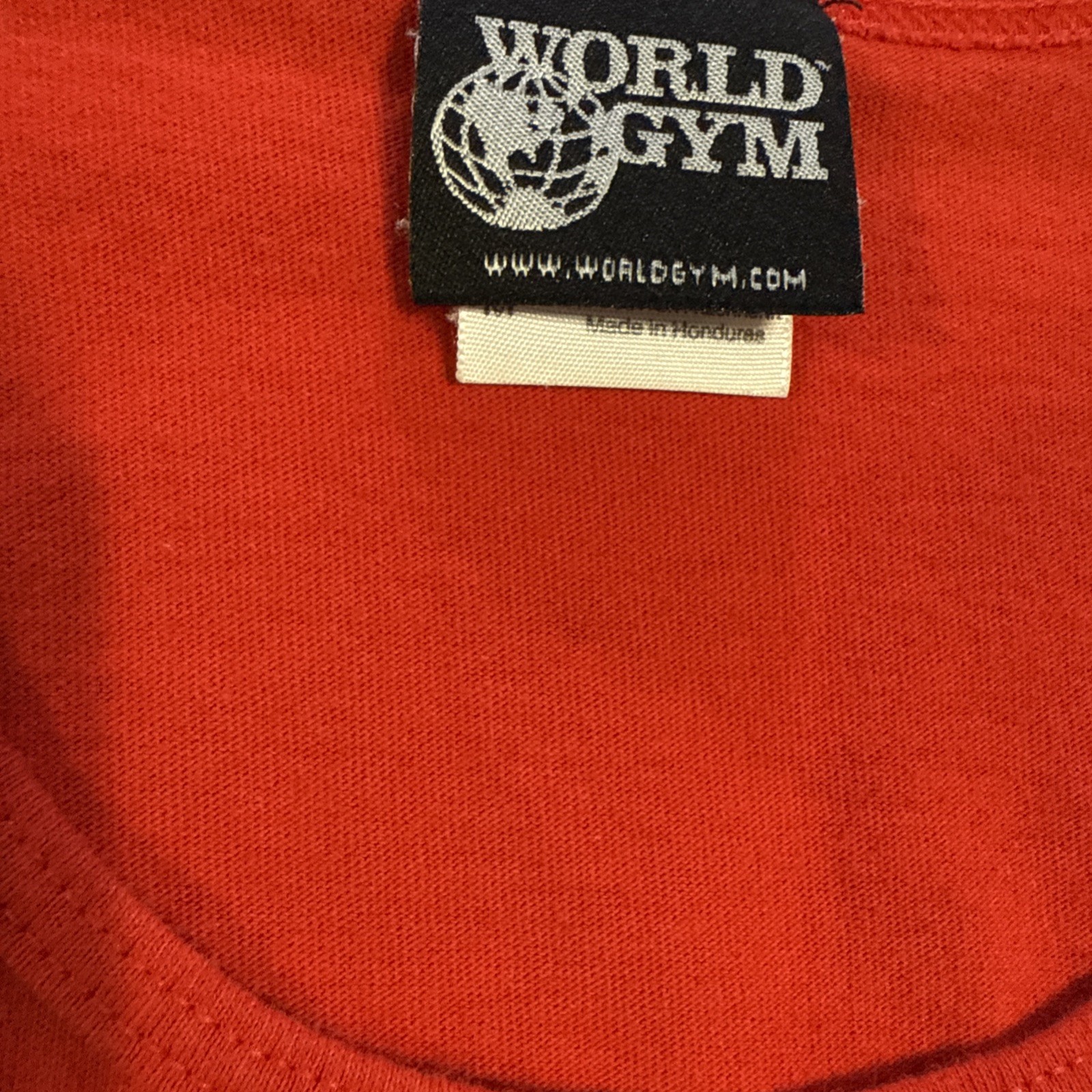 World Gym Shirt Men’s Red Tank Top Bodybuilding Weightlifting Muscle Medium