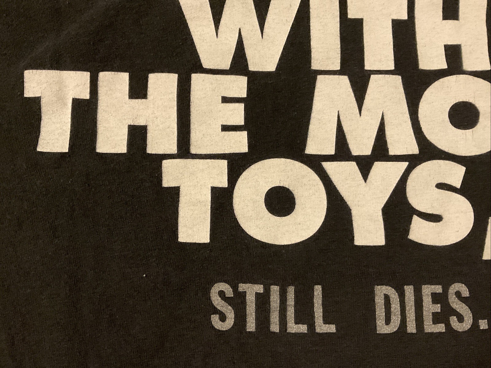 Vintage 90s NO FEAR Black Single Stitch T Shirt He Who Dies Mens XL USA Made