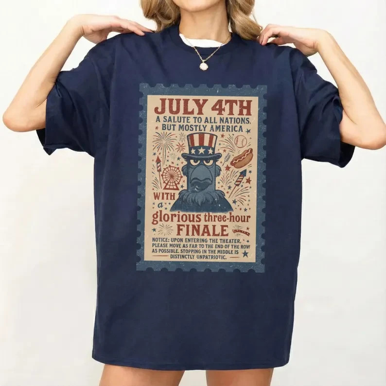 The Original BUT MOSTLY AMERICA Tee, Patriotic Sam Eagle Muppets July 4th