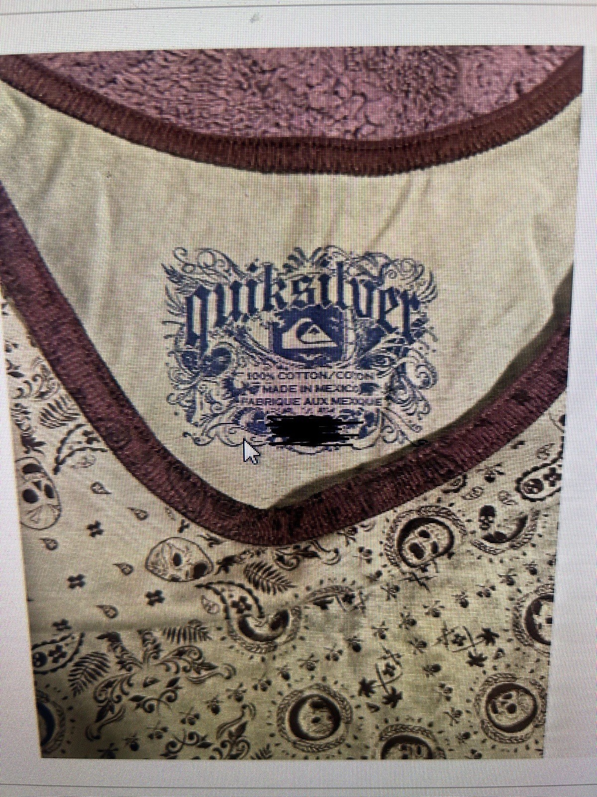 Quiksilver Mens Paisley Tank Top Size Large Cotton Green w/Brown – New