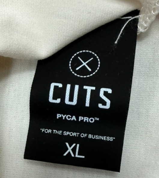 Cuts Clothing Short Sleeve Curve-Hem T-Shirt Mens Extra Large Ivory Pyca Pro