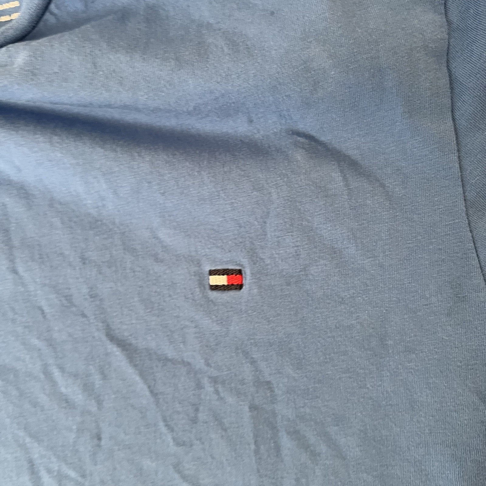 Tommy Hilfiger T Shirt Blue Flag Logo Short Sleeve Tee Mens L