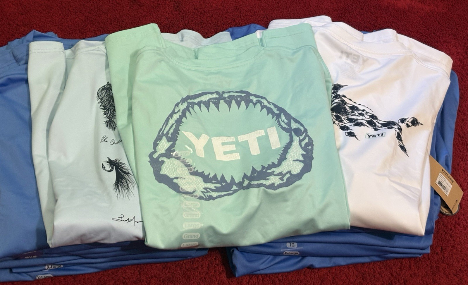 Yeti Sun Shirt Lot Of 16 New Sz S To XXL Hoodie Fishing Cooler