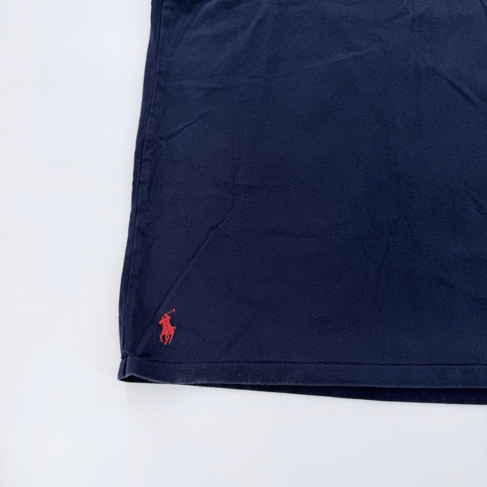 Polo Ralph Lauren Navy Blue Multi Color Logo T-Shirt Mens Classic Fit Small