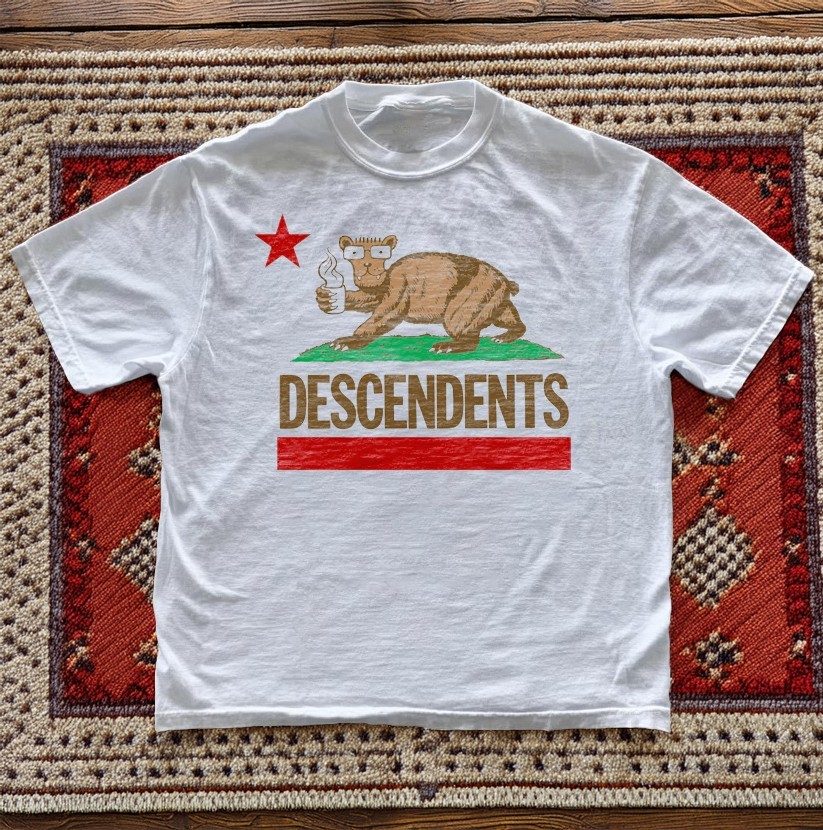 Descendents California Bear Unisex White Cotton T-shirt S-5XL