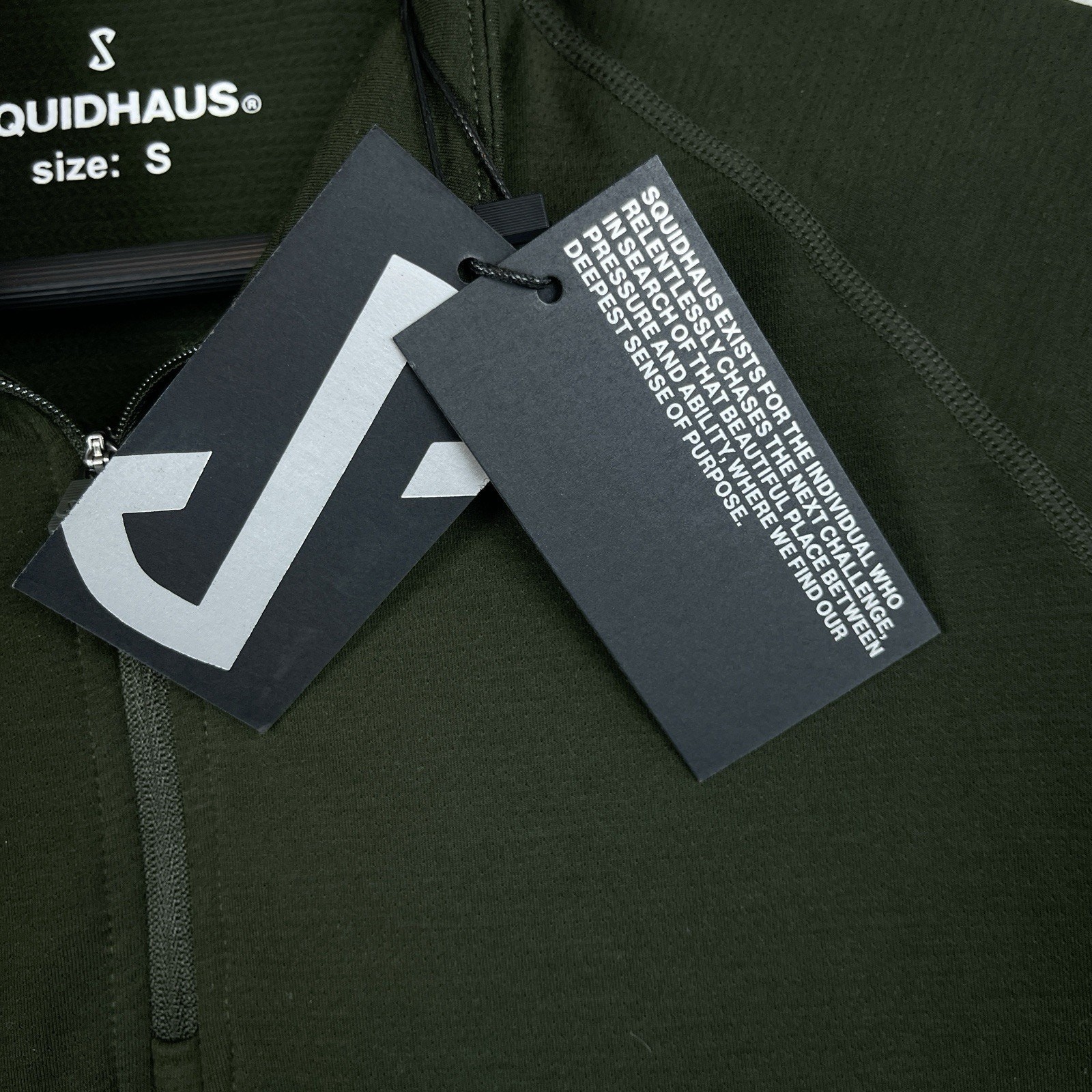 Squidhaus Men’s Small 1/4 Zip Pullover Olive Green NWT Gorpcore Athleisure