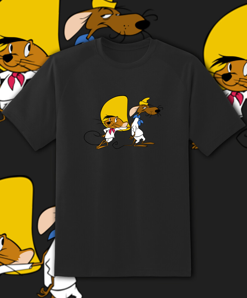 Slow poke Rodriguez & Speedy Gonzalez Logo T Shirt Youth M – Adult 6XL!