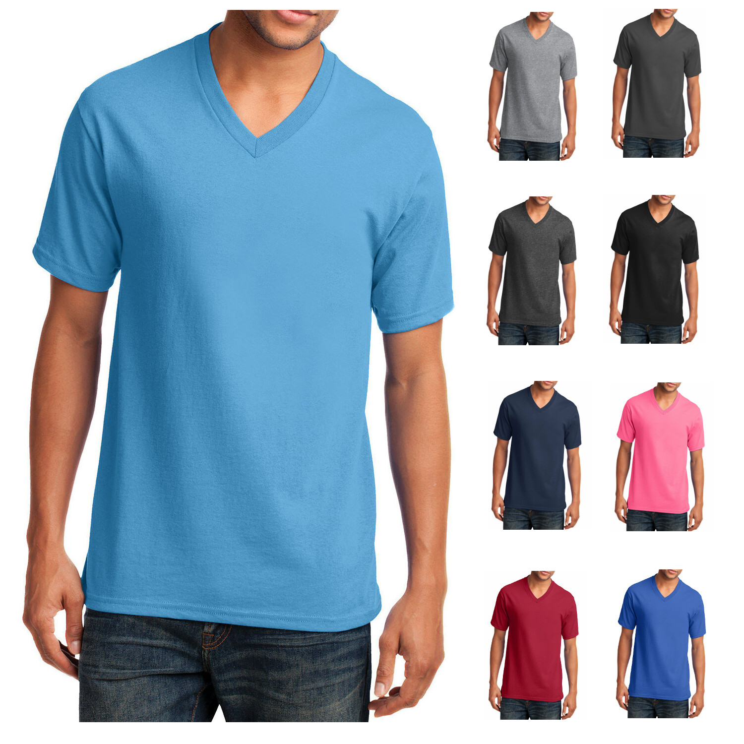 Mafoose Men’s Short Sleeve Core Cotton V-Neck Soft Tee PC54V