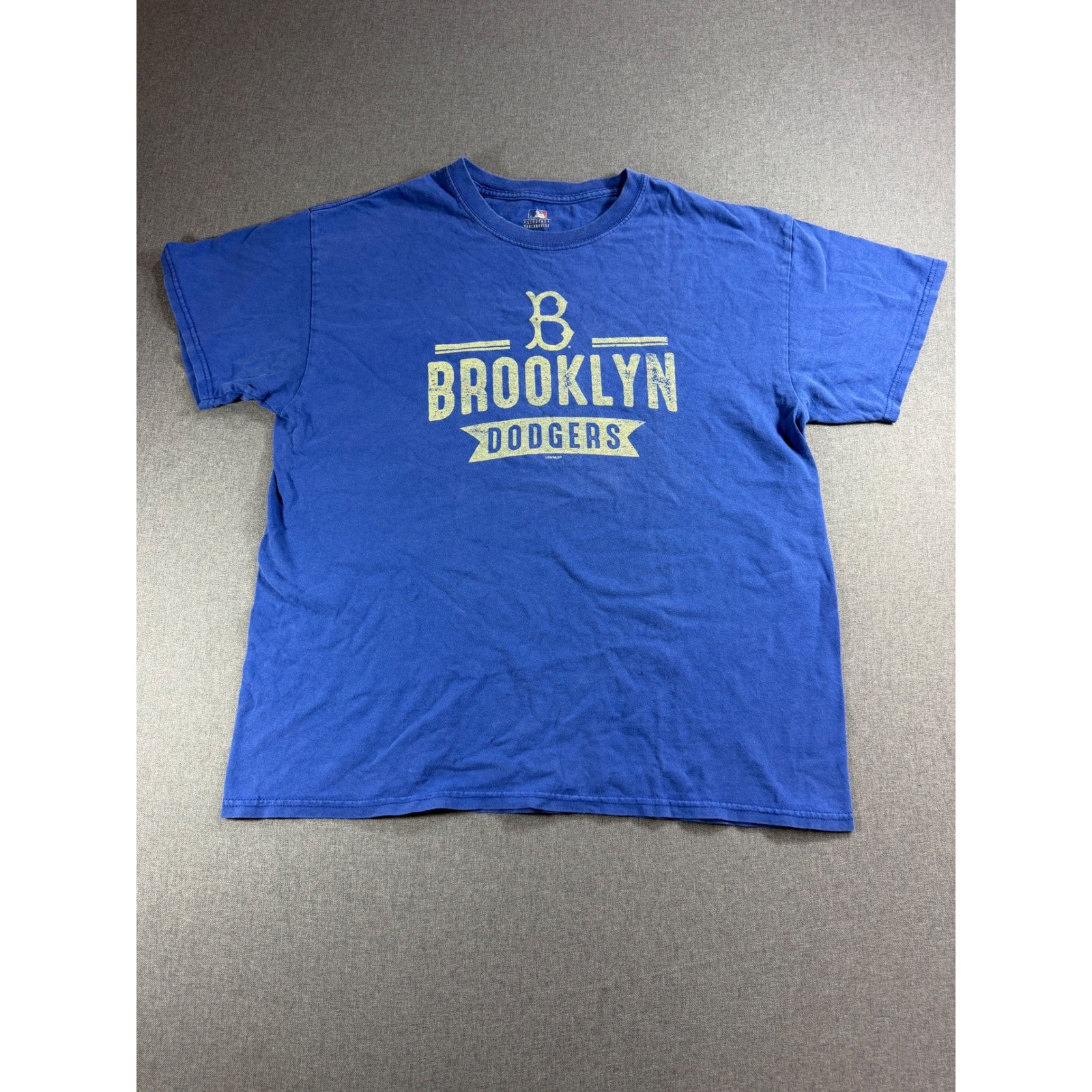 MLB Genuine Merchandise Brooklyn Dodgers Blue Graphic T-Shirt Mens Large Retro