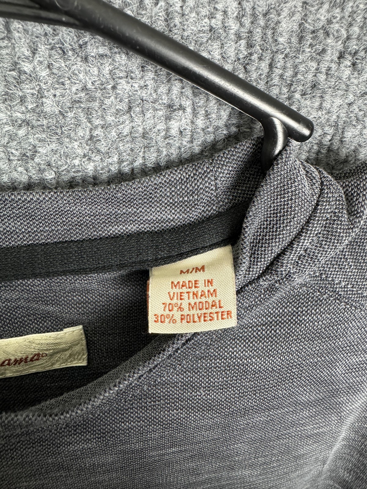 Tommy Bahama Shirt Mens Medium Gray Long Sleeve Crewneck Modal Jersey Knit