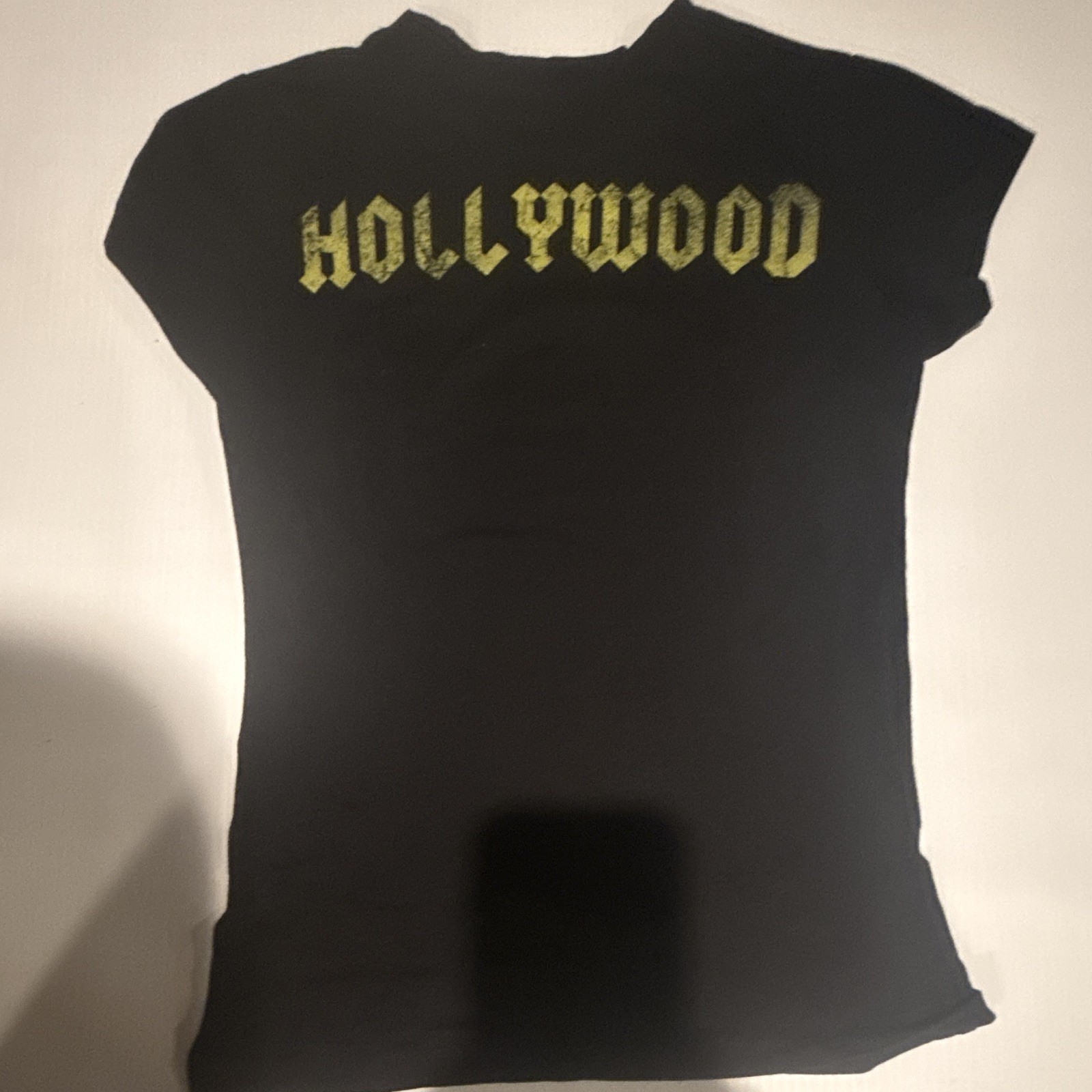 Kat Von D High Voltage Tattoo Black Skull Graphic Logo Crew Neck T-Shirt M