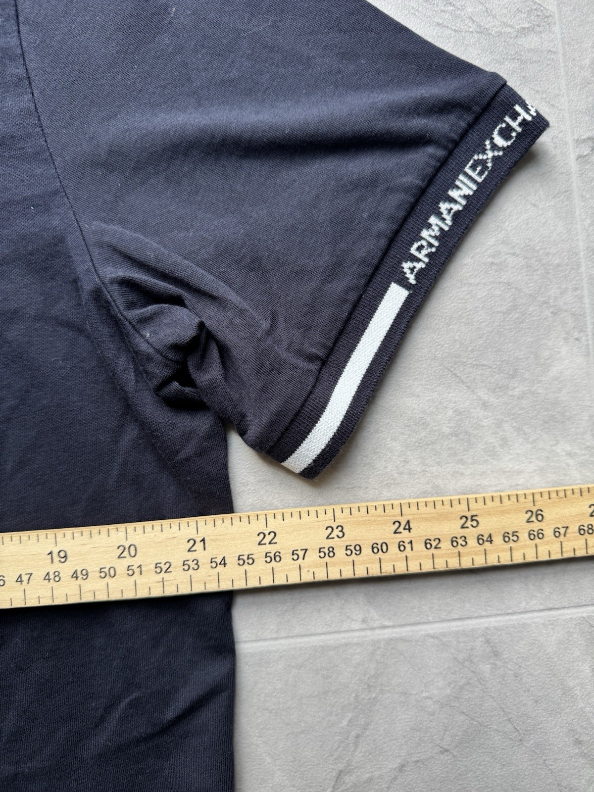Armani Exchange Men’s Black Regular Fit Crew Neck Short Sleeve Logo Tee M