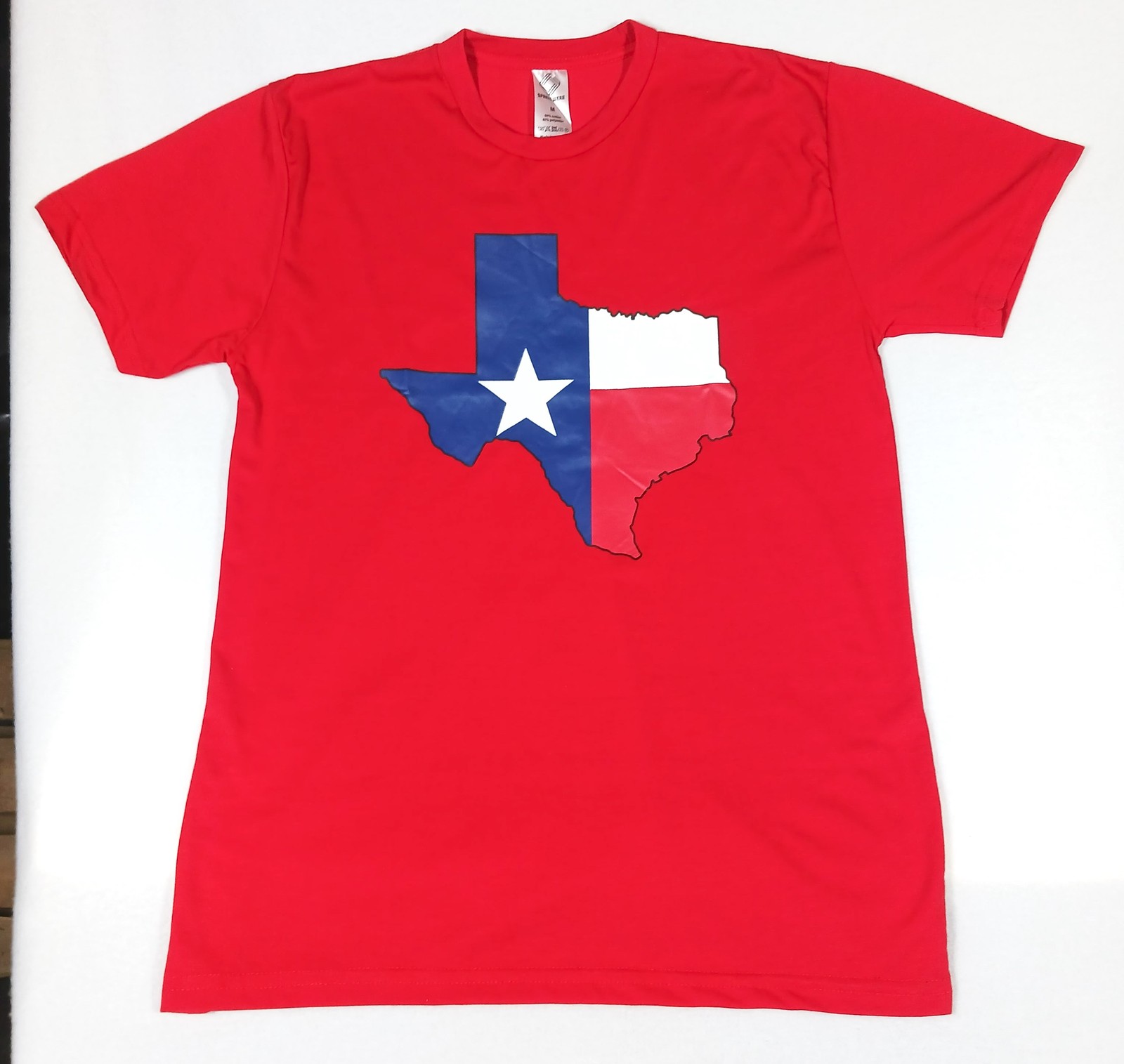 SPAREL WEAR Men or Women’s Medium Red Texas Flag State Graphic T-Shirt