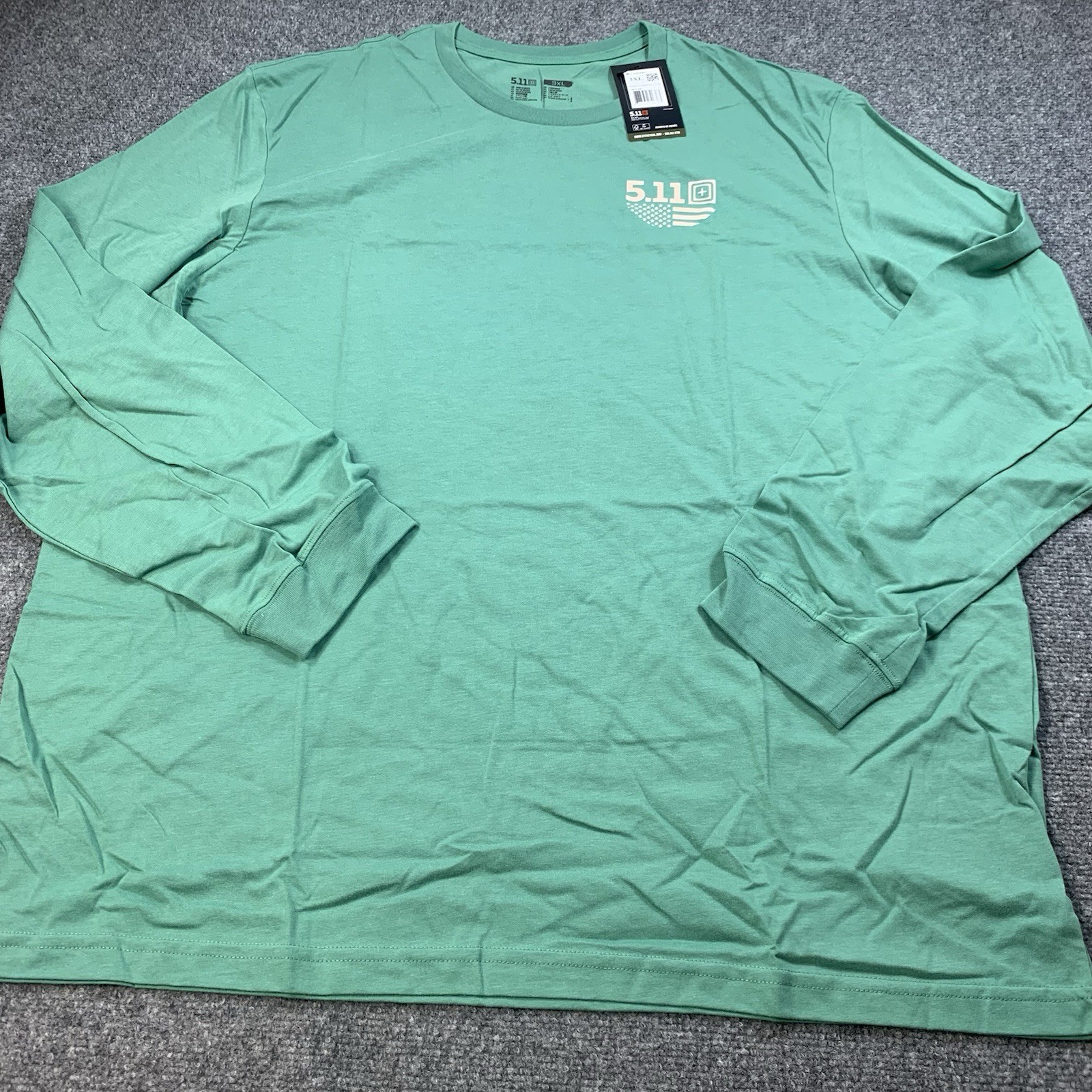 5.11 Tactical Shirt Mens 3XL Green Graphic Print Long Sleeve Crew Neck NWT