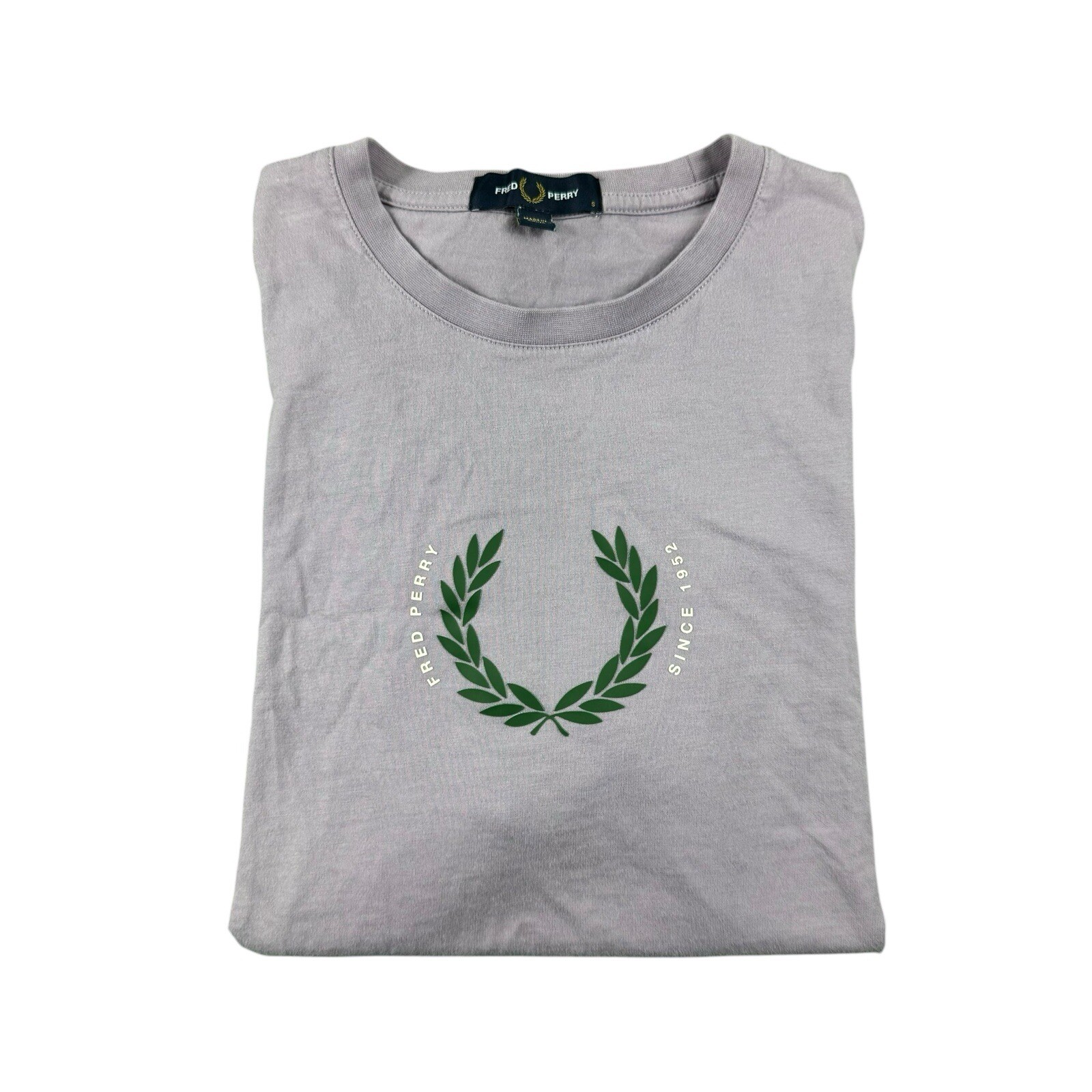 Fred Perry Light Purple Cotton Iconic Graphic T Shirt Size Men’s Small