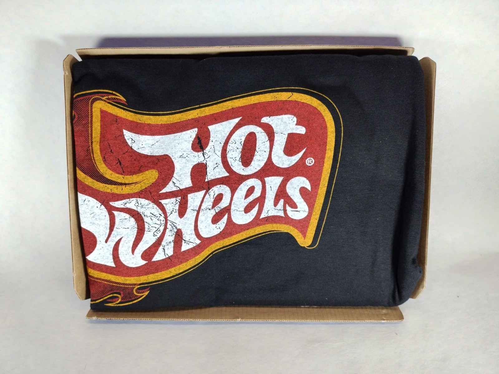 HOT WHEELS 2005 NOS Vintage T SHIRT Distressed XL BLACK – BRAND NEW