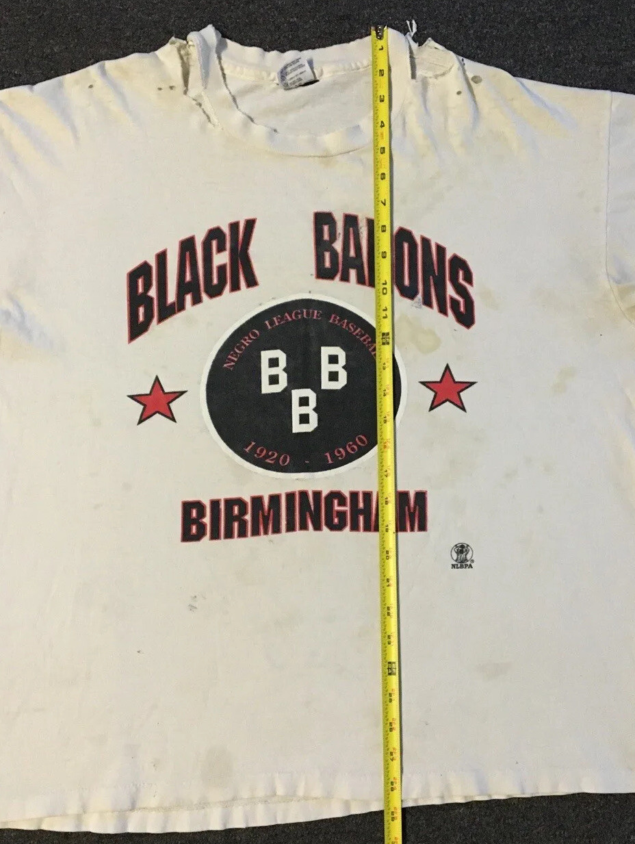 Vtg 90s Birmingham Black Barons Thrashed Faded Negro League Shirt XXL Grunge 80s