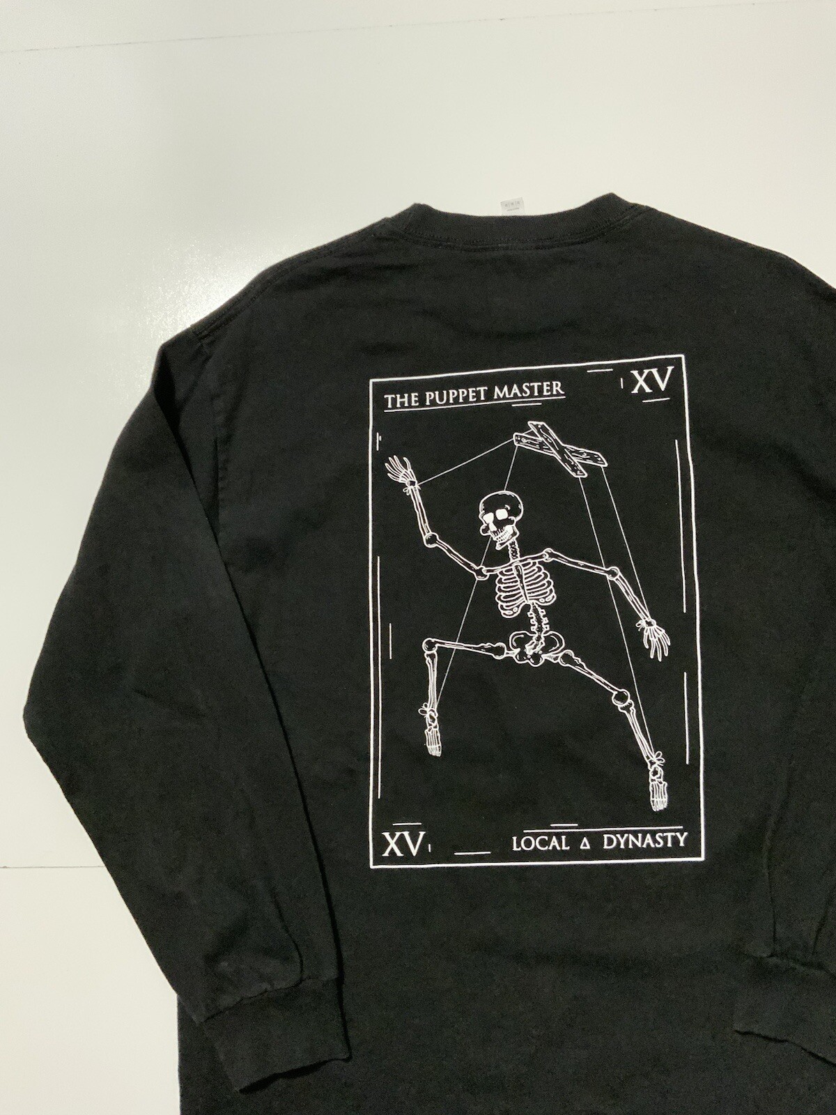 The Puppet Master Local Dynasty Skull Skeleton Graphic L/S Crewneck T-Shirt Sz.M