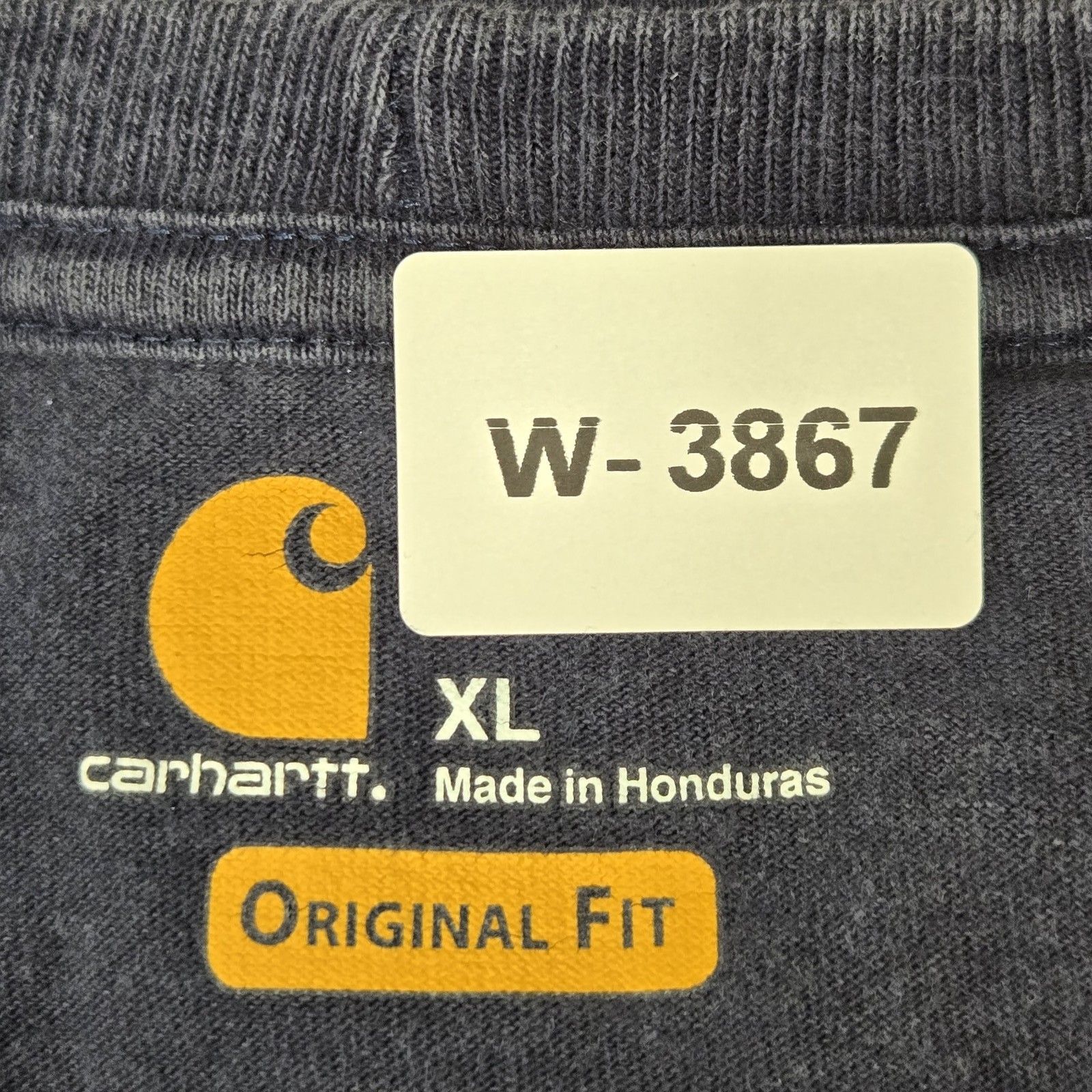 Carhartt Men Shirt XL REGULAR Navy Logo K231 Original Fit Long Sleeve
