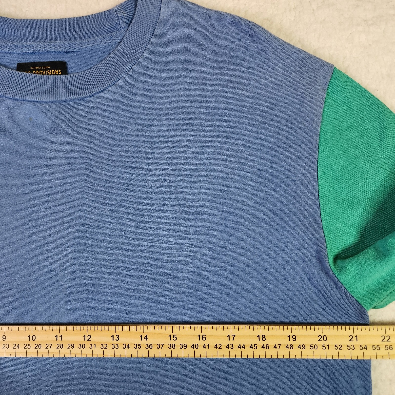 Vintage 90s Colorblock T-shirt Mens Medium Tri-Color Retro Crew Neck Tee Unisex