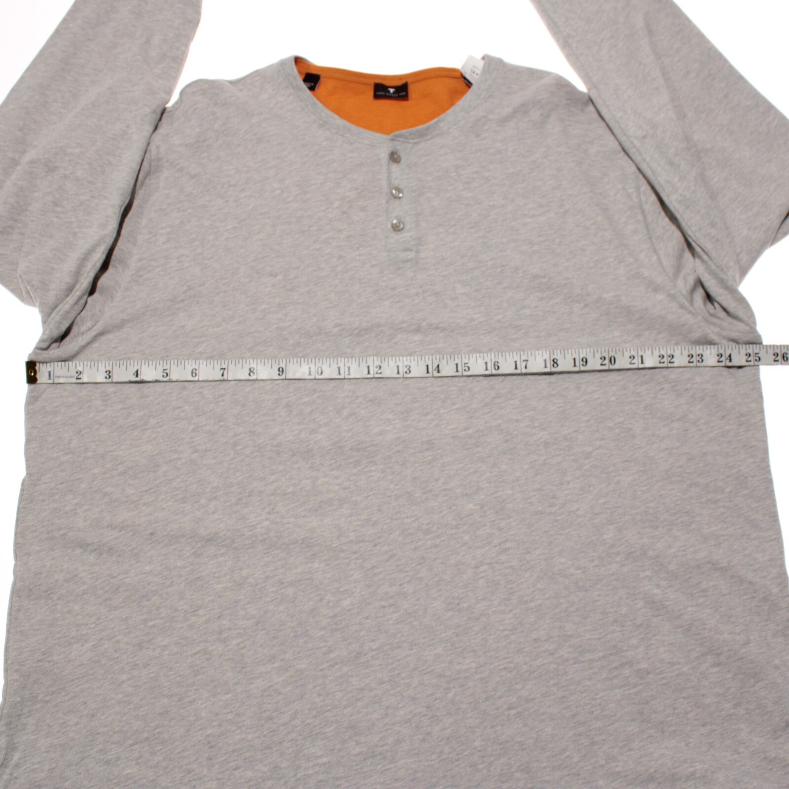 Left Coast Tee NWOT Long Sleeve Henley T-Shirt Size XXL in Gray 100% Cotton